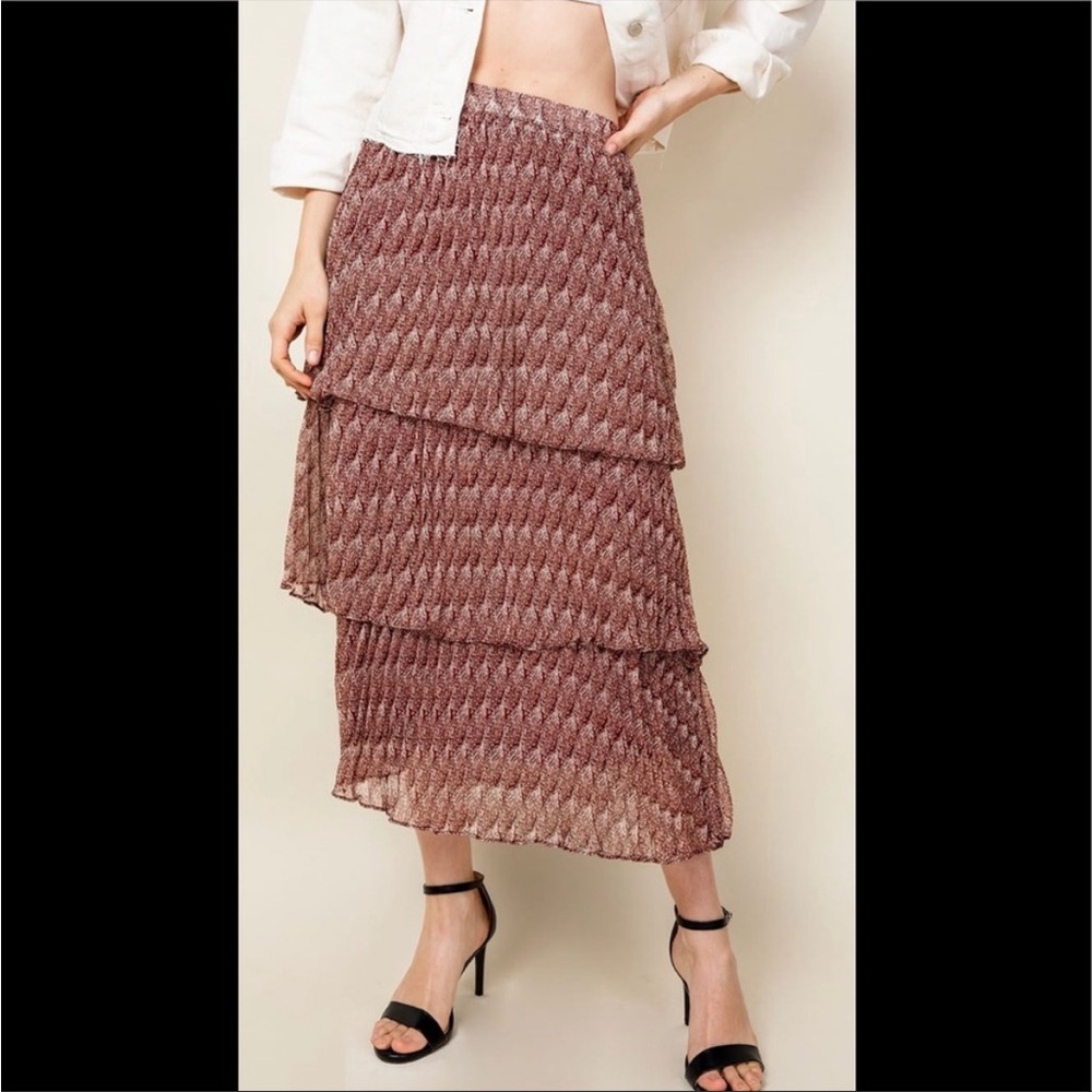 THML - Layer Ruffle Print Skirt